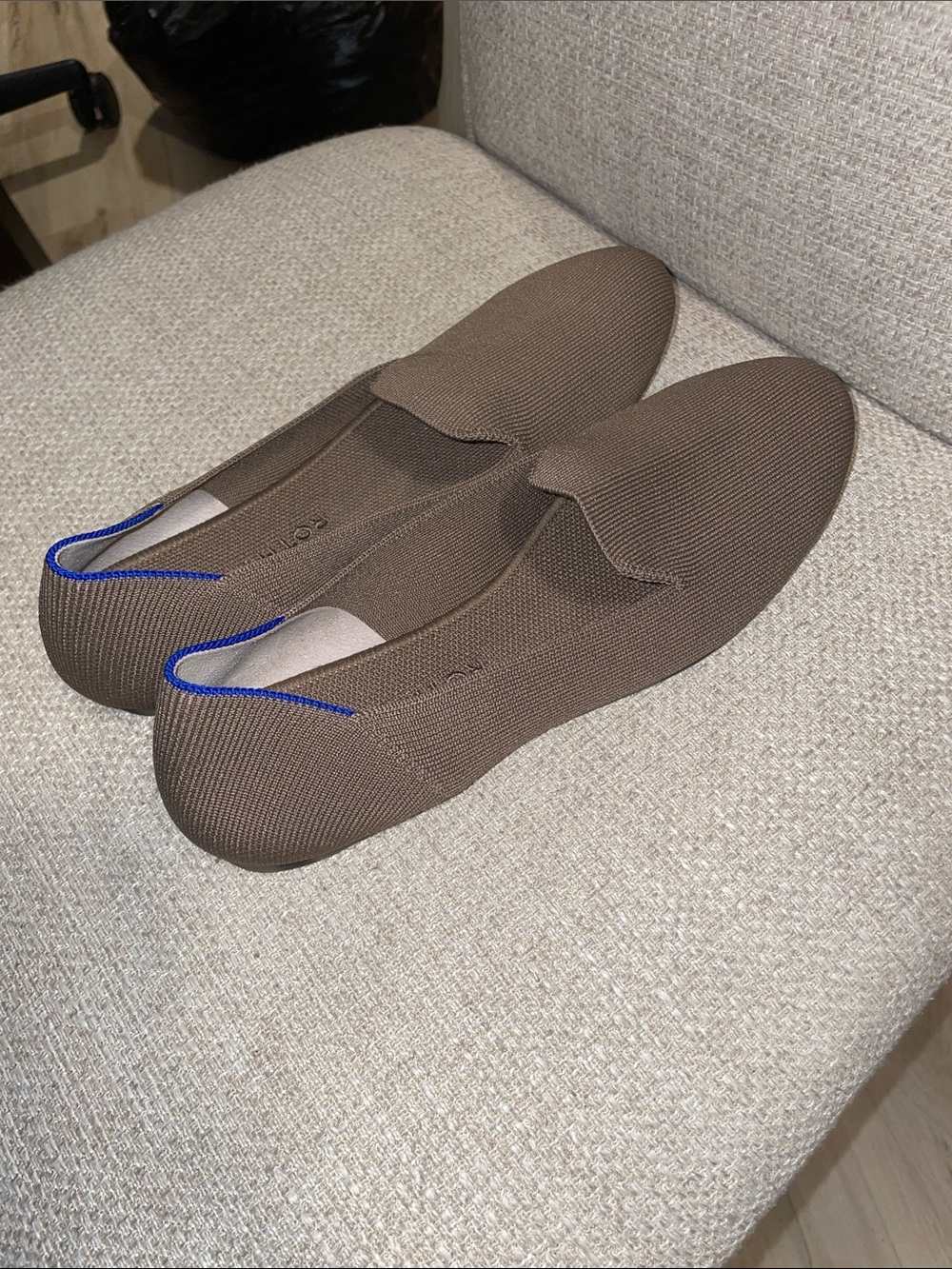 Rothy’s The Loafer Textile Round Toe Flats Slip On Shoes in Mocha size 10 - Picture 4 of 5